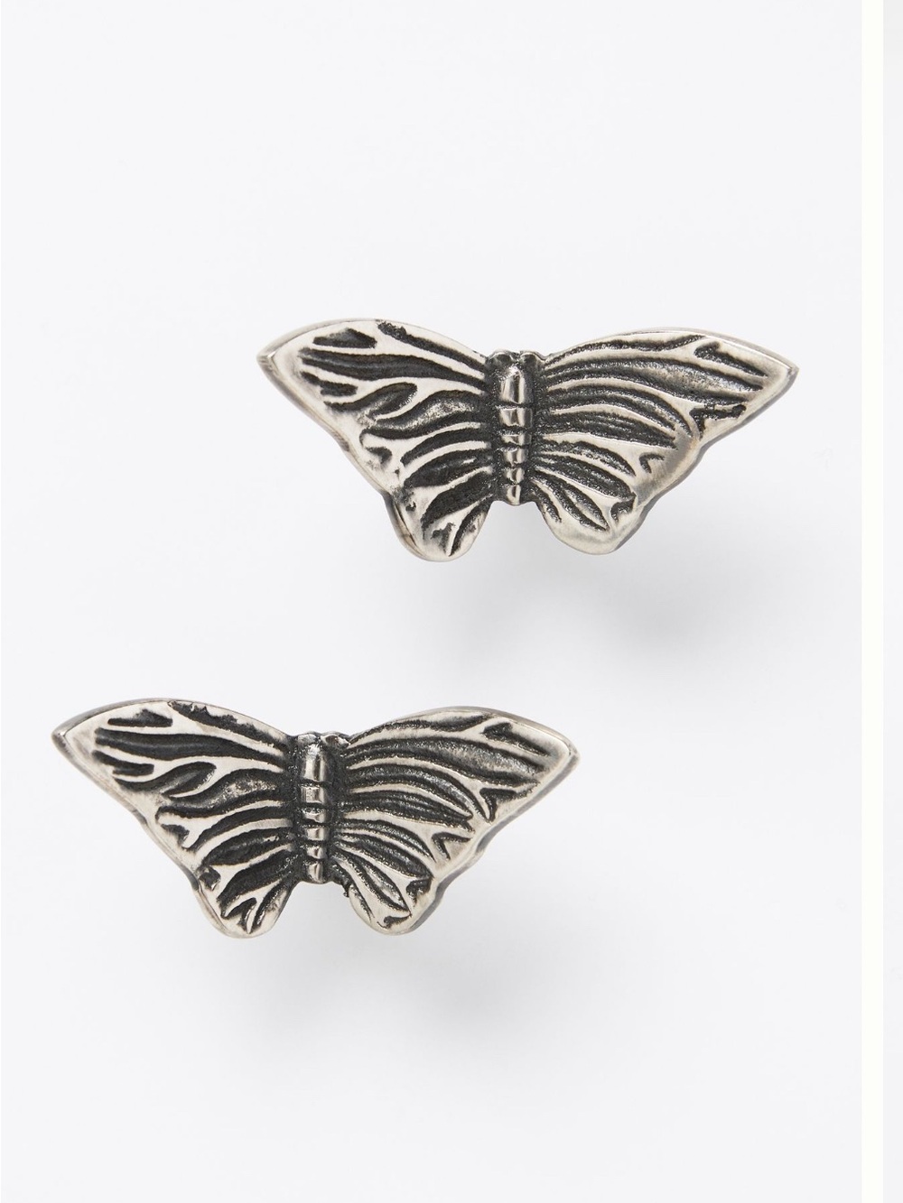 Eight Anthropologie Silver Butterfly Knobs